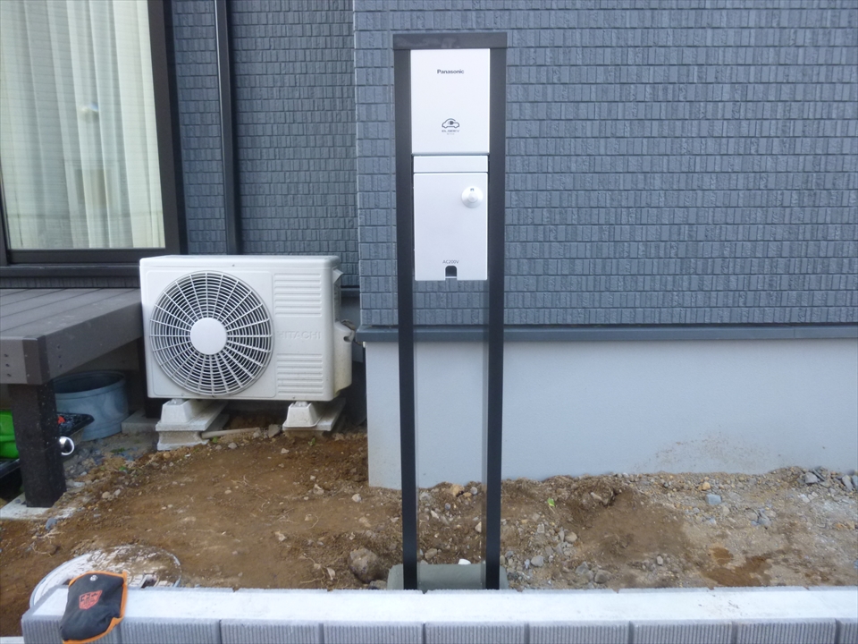 【電気自動車充電器】土浦市　M様邸 DNM021　設置工事