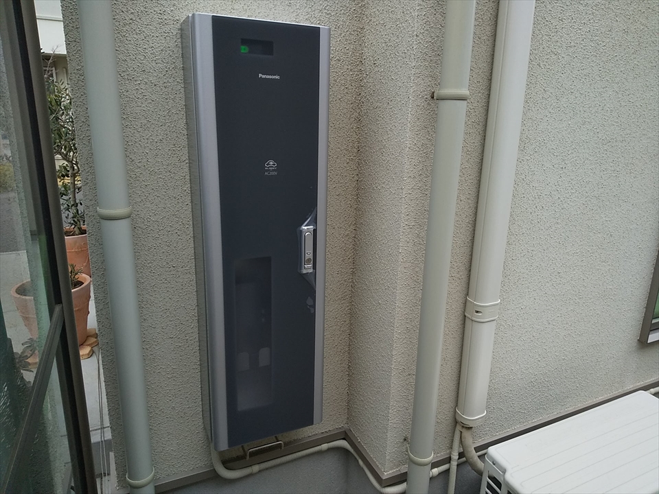【電気自動車充電器】守谷市　K様邸　BPE221　設置工事