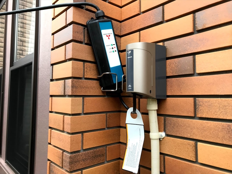 【電気自動車充電器】土浦市　H様邸 WK4422　設置工事