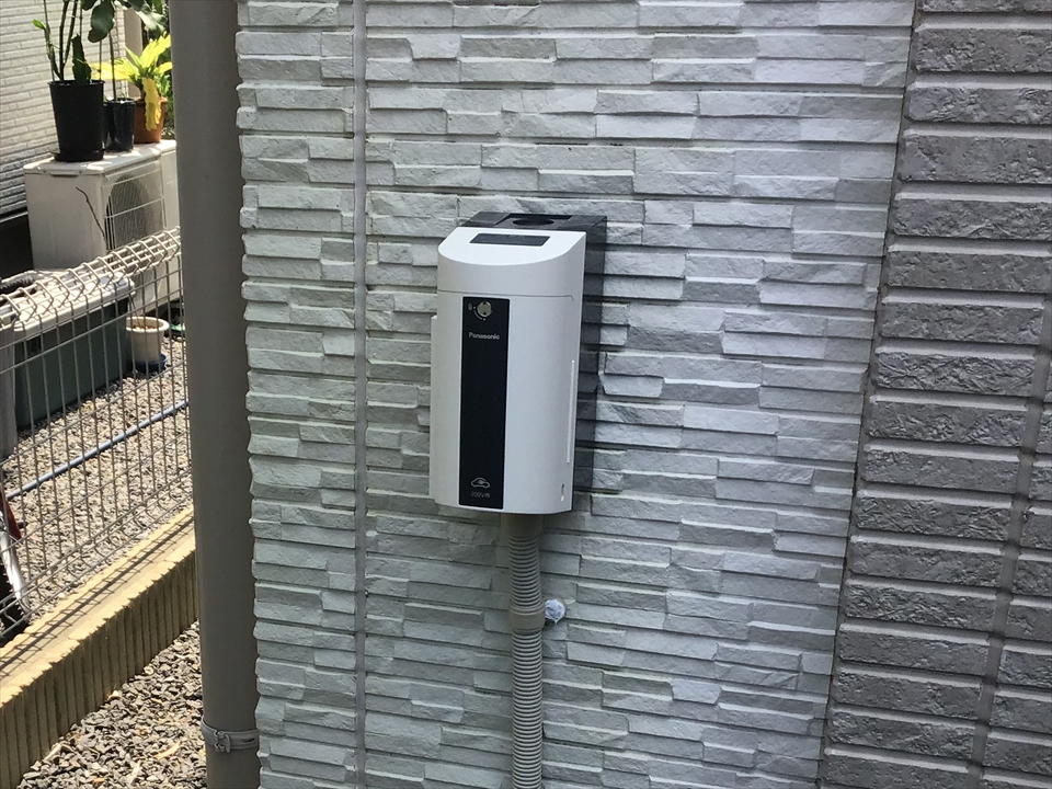 【電気自動車充電器】守谷市　U様邸　WK4422　設置工事