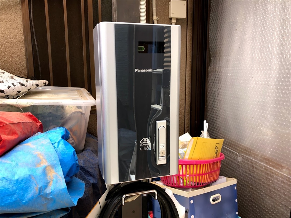 【電気自動車充電器】つくばみらい市　K様邸　BPE021　設置工事