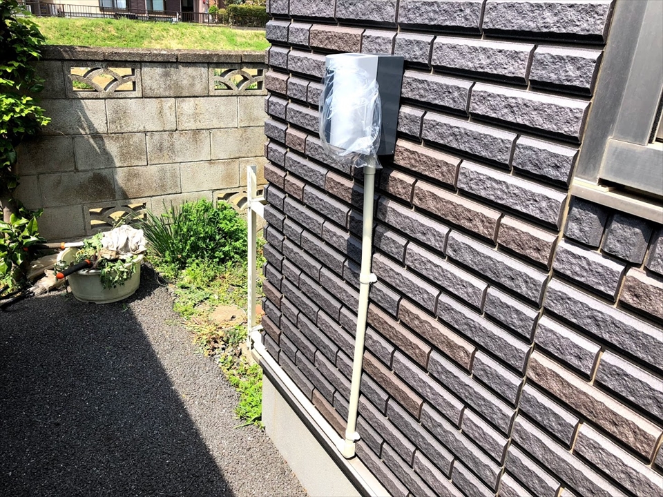 【電気自動車充電器】牛久市　H様邸　WK4422　設置工事