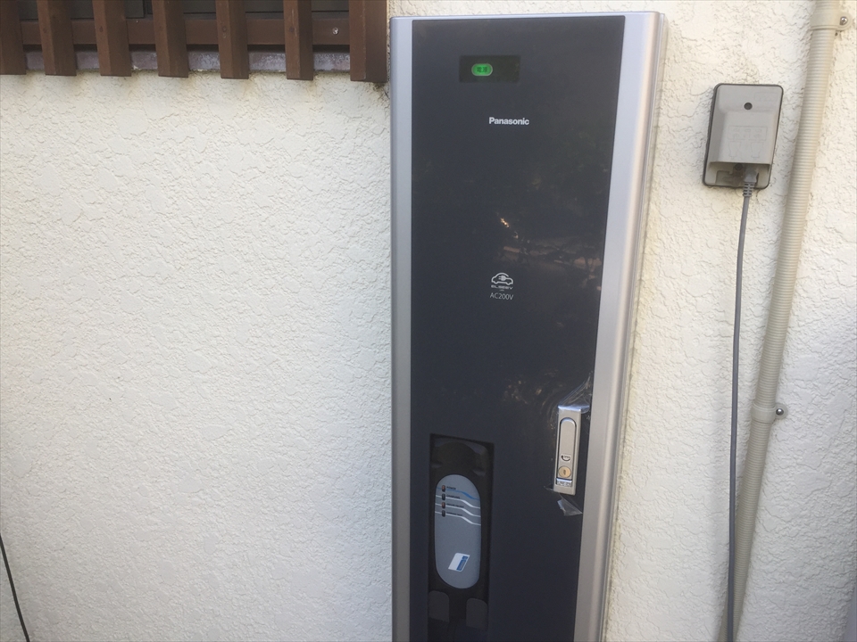 【電気自動車充電器】土浦市　S様邸　BPE221　設置工事